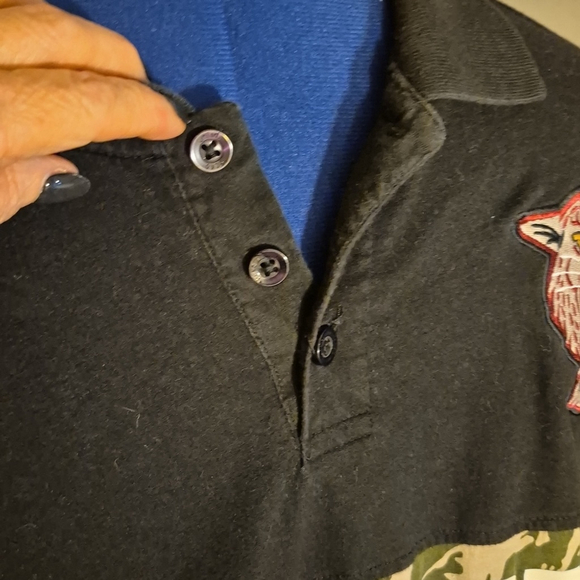 Ecko Unlimited Black 3 Button Polo with Camo and Tiger Patch.Size 3XB.(#2015) - Picture 4 of 12